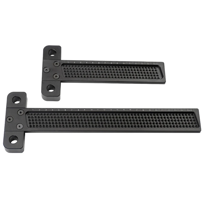 

Woodworking Ruler Metric Measurement Aluminum Alloy T-shaped Right-angle Hole Positioning Scriber Marking Gauge