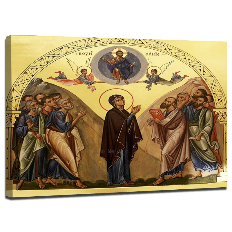 

Ascension Of Christ Icons Last Judgement Sunday Resurrection Of Our Lord Jesus Canvas Wall Art By Ho Me Lili For Livingroom Deco