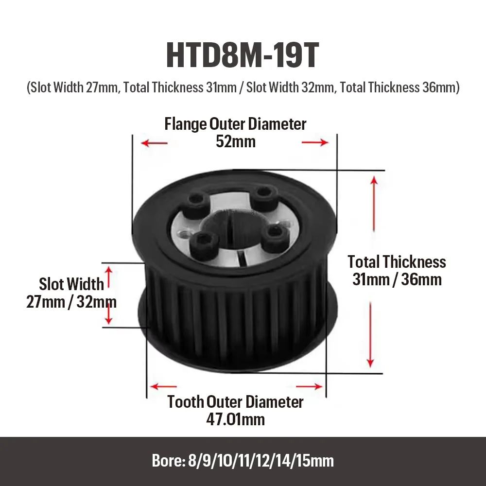 Шкив ГРМ HTD 8M 18T/19T/20T/22T