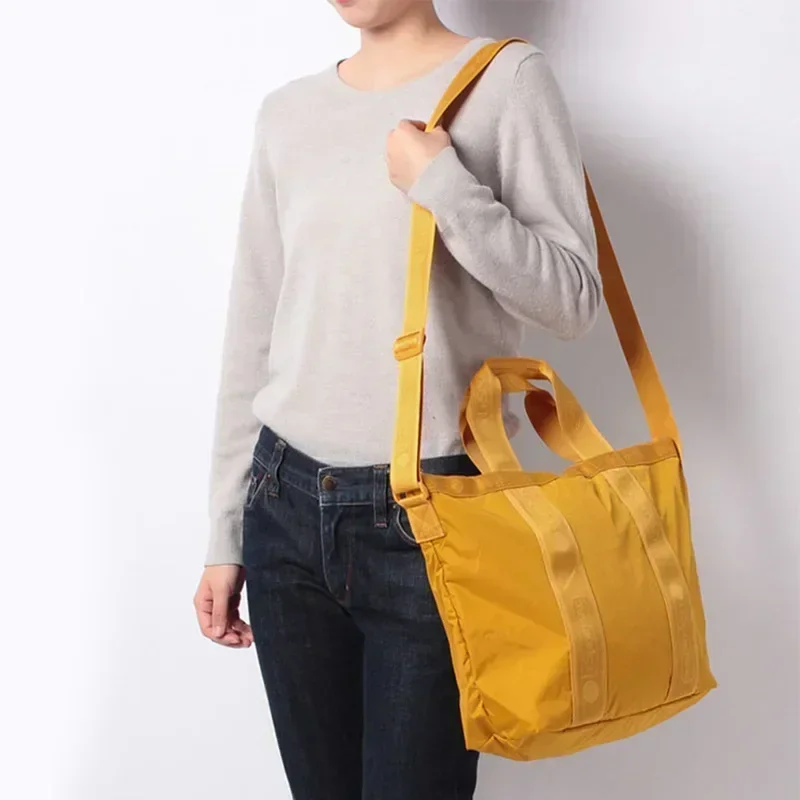 Lesportsacs Handbag 3406 Solid Color Nylon Cloth Bag Fashionable Versatile Portable One Shoulder Crossbody 32*31cm
