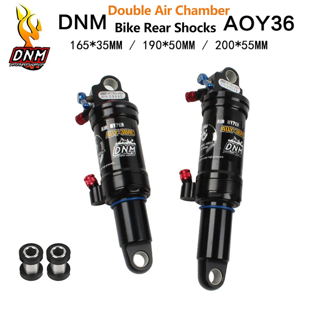 

DNM Mountain Bike Air Rear Shock Damping System Rebound/Lock Out/Air Pressure Adjustable AL7050 Shock Body 165mm 190mm 200mm
