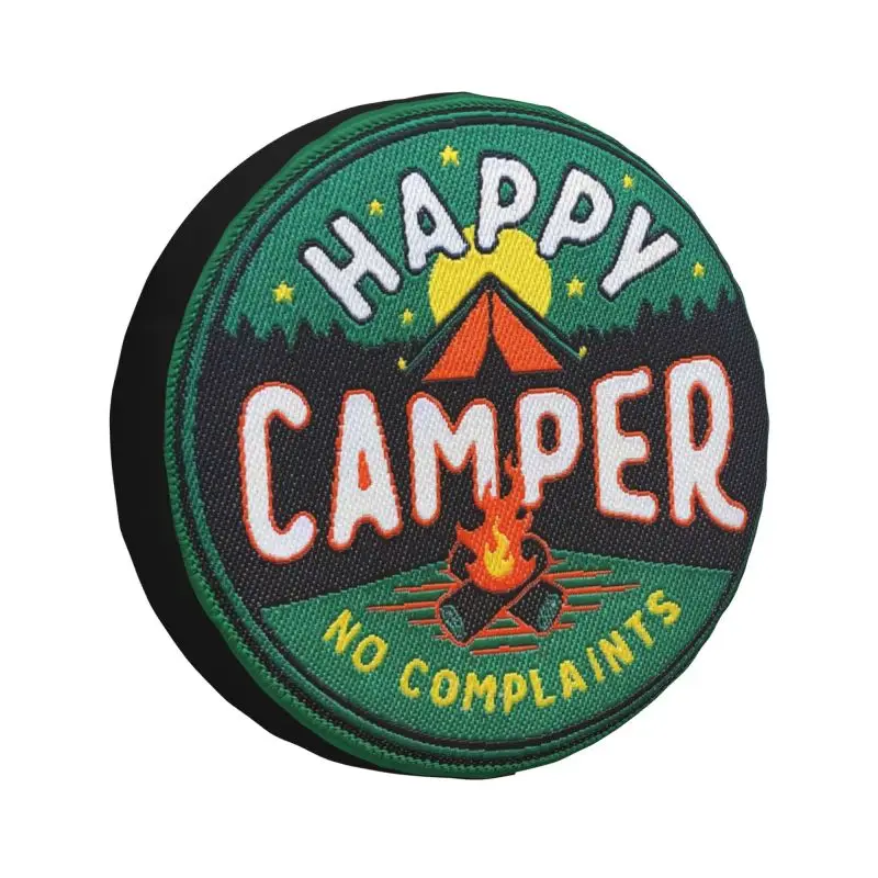 

Happy Camper No Complaints Spare Tire Cover for Prado Pajero eep RV SUV Trailer Adventure Camping Car Wheel Protector Covers