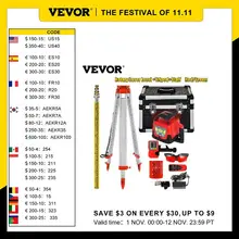 VEVOR 360 Rotary Laser Level Auto Self-Leveling ±5 Degrees W/ Tripod & Staff Nivel Laser Construction Tools for Outdoor Industry