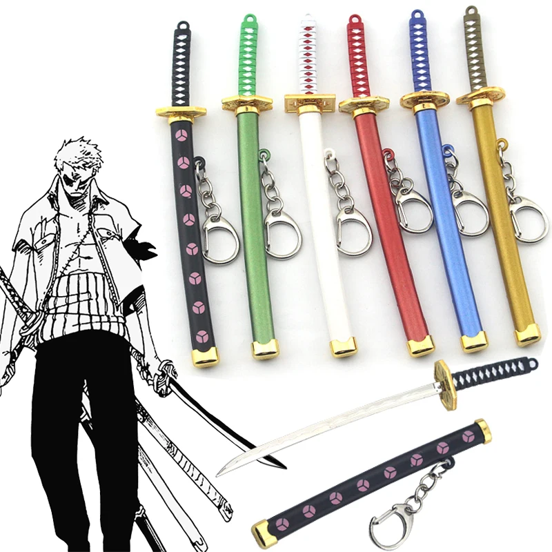 Брелок для ключей в стиле аниме ророноа Зоро самурайский меч металлический