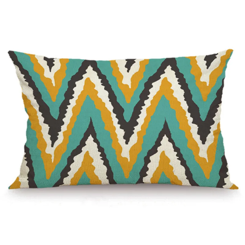 Геометрическая экзотическая наволочка в этническом стиле ретро с богемным