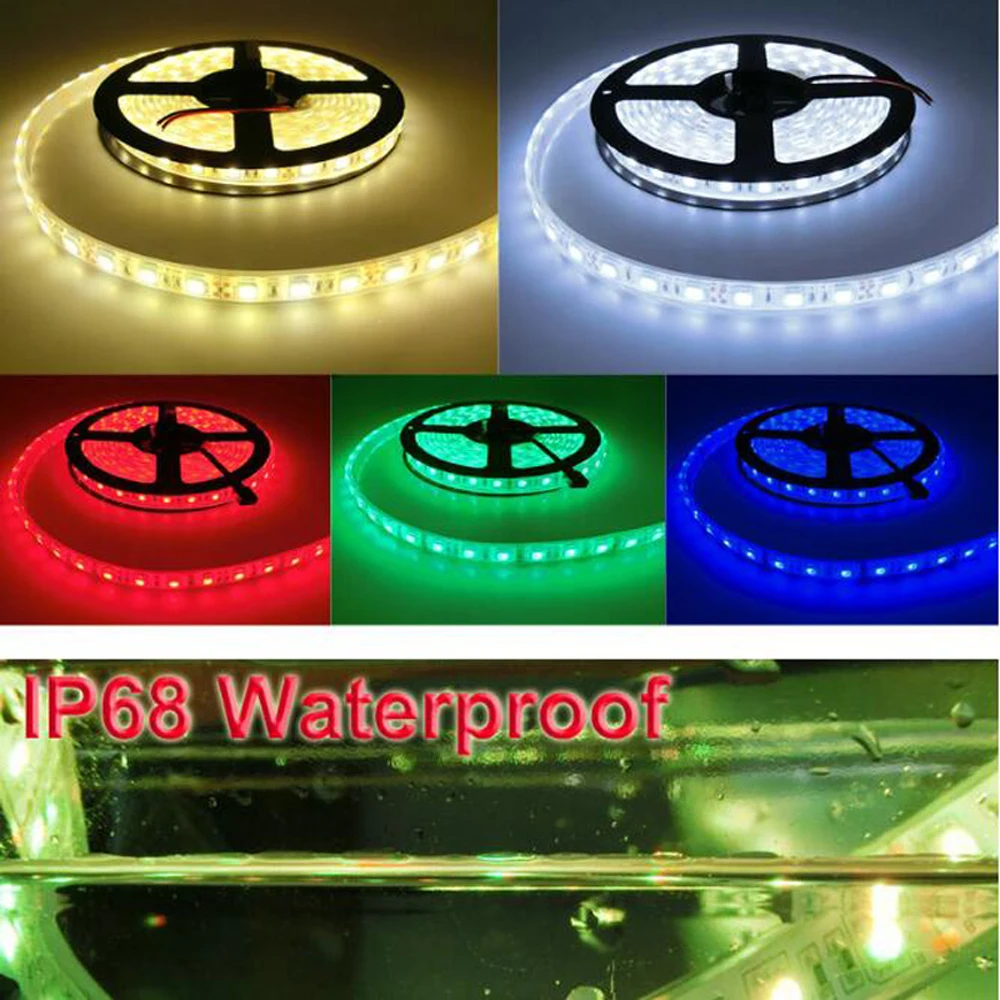 5 м 12 в 24 В IP67 IP68 RGB Светодиодная лента Водонепроницаемая подводная наружная 5050 краснаязеленаясиняя 60 светодисветодиодный sm Грузовик Лодка... (art.: 3920bba396366) - 3920bba396366
