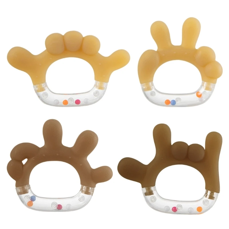 

Baby Teething Toy Food Grade Silicone Teether for Babies 0-6 Months/6-12 Months BPA Free Teething Relief Baby Chew Toy