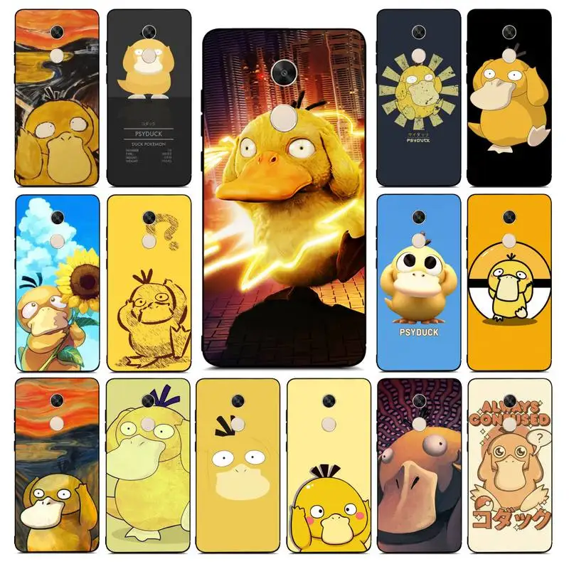 

BANDAI Pokemon Psyduck Phone Case for Redmi Note 8 7 9 4 6 pro max T X 5A 3 10 lite pro