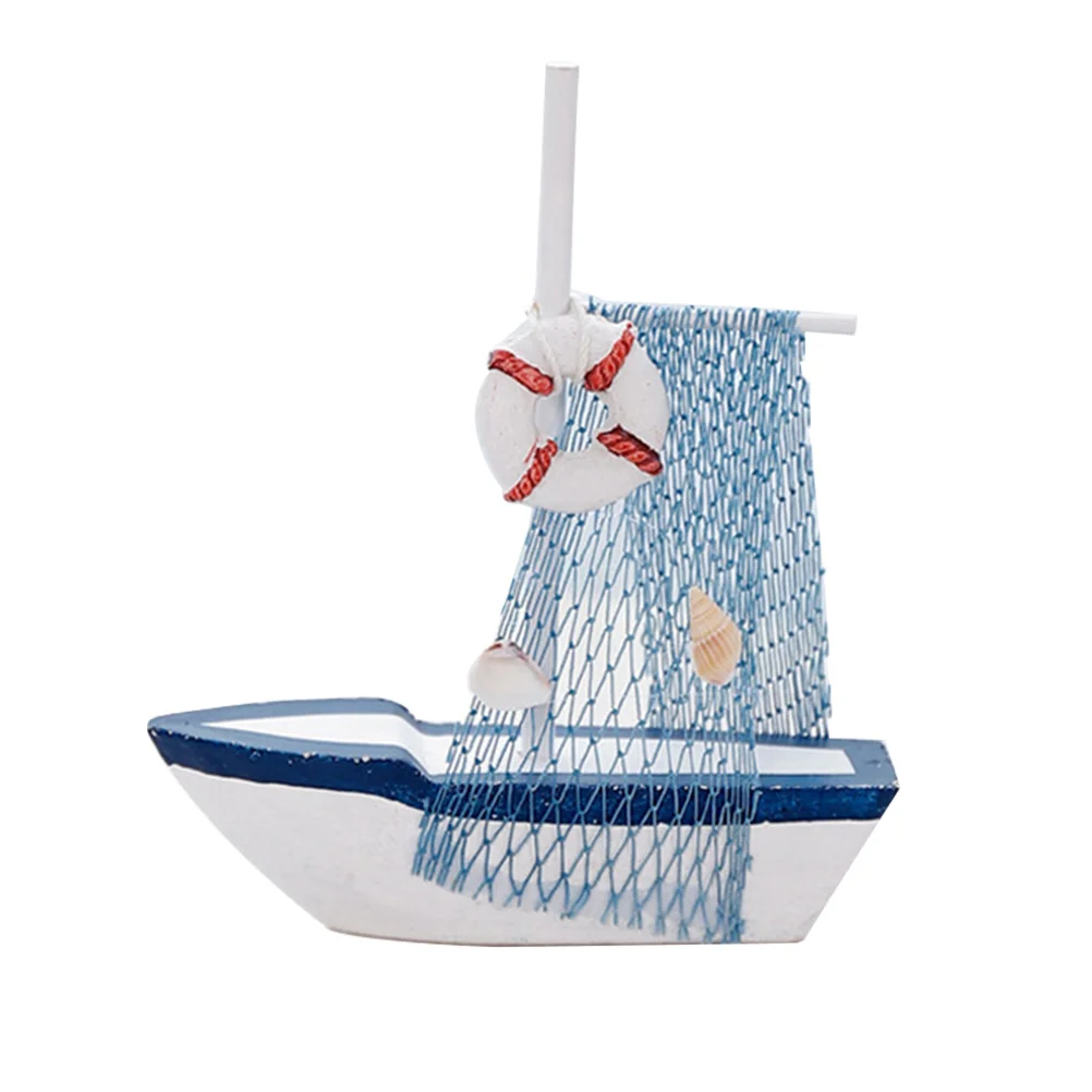 

1PC Sailboat Decoration Sailboat Model Creative Car Ornament Craft Home Decor Table Stuff