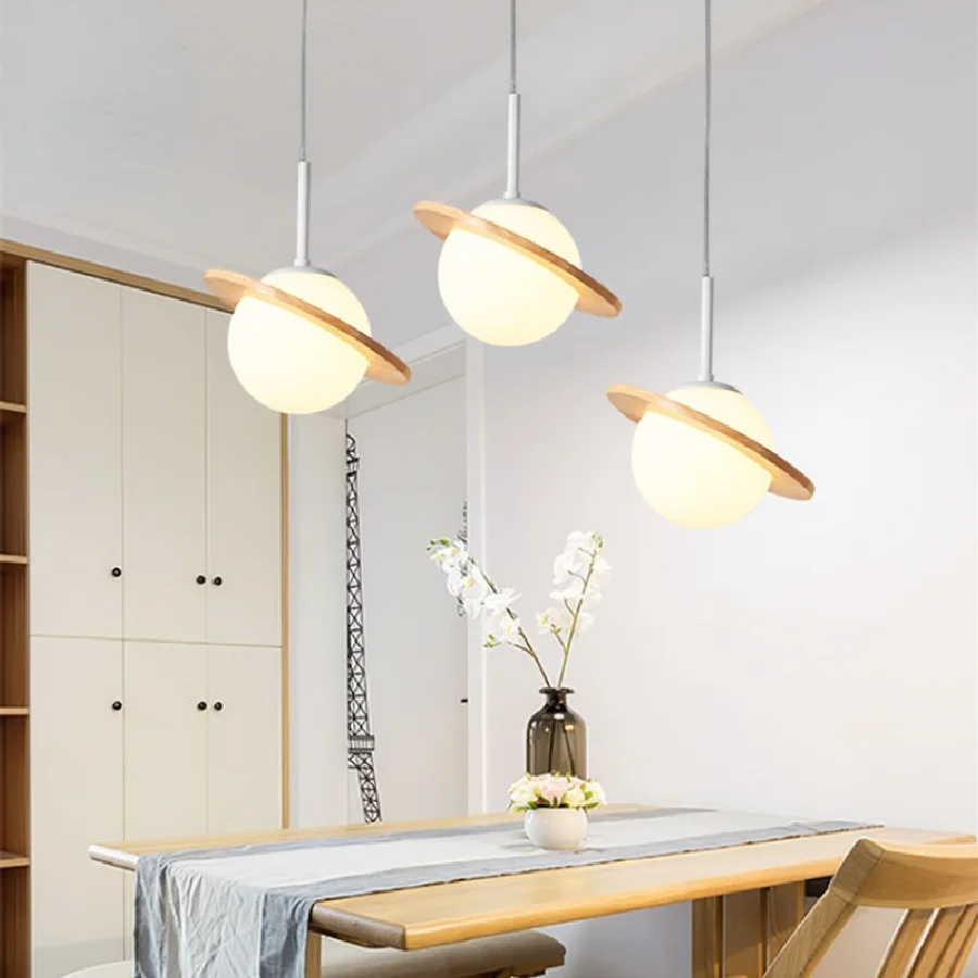 

Люстра для столовой в скандинавском стиле, подвесные светильники в виде бревен, прикроватная лампа для гостиной, кухни, креативное японское...