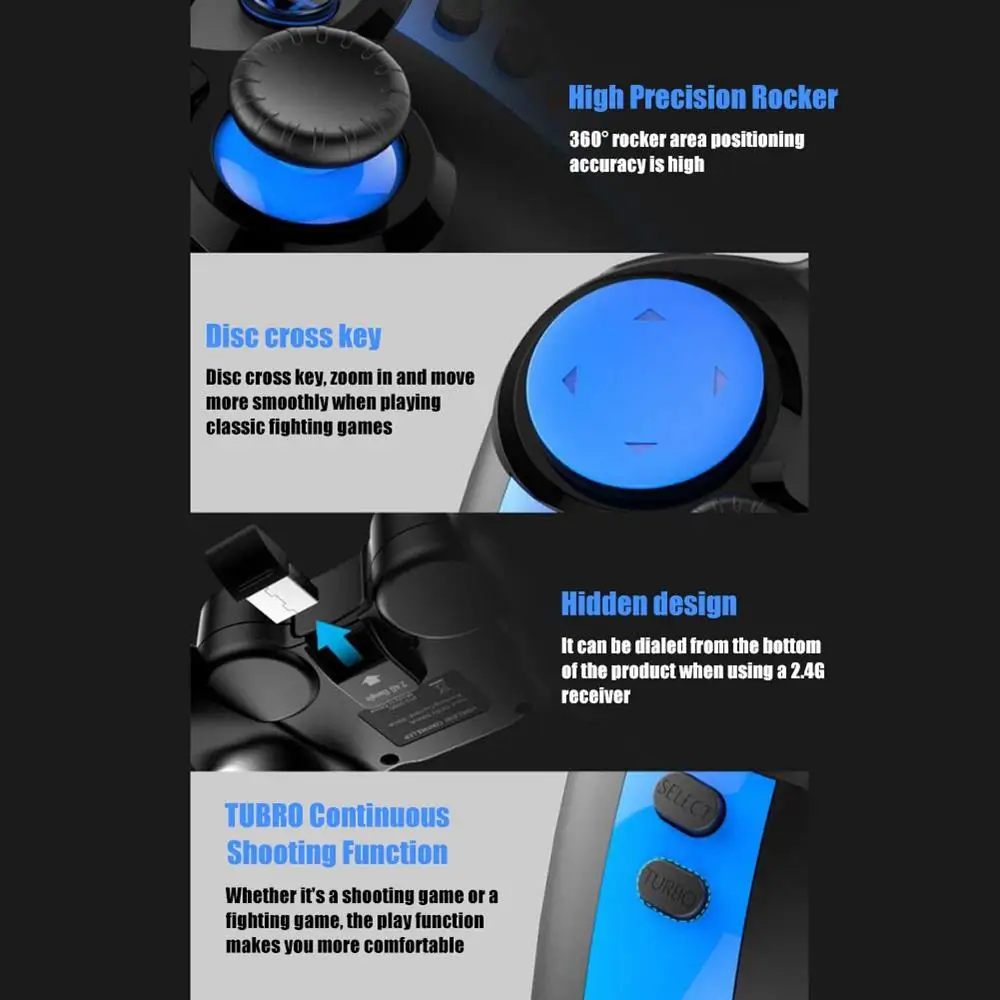 Контроллер геймпада для ПК Android TV Box мобильный сотовый телефон Bluetooth триггер Pubg