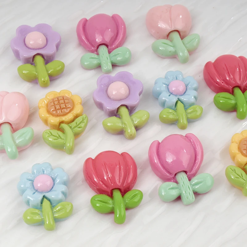 Мини-цветок для нейл-арта 30 шт. искусственная смола Шпилька волос материалы