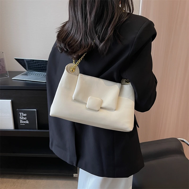 Trendy Shoulder Crossbody Messenger Bag 2023 New Chain PU Leather Luxury Designer Handbags Women Bags Travel Purse High Quality