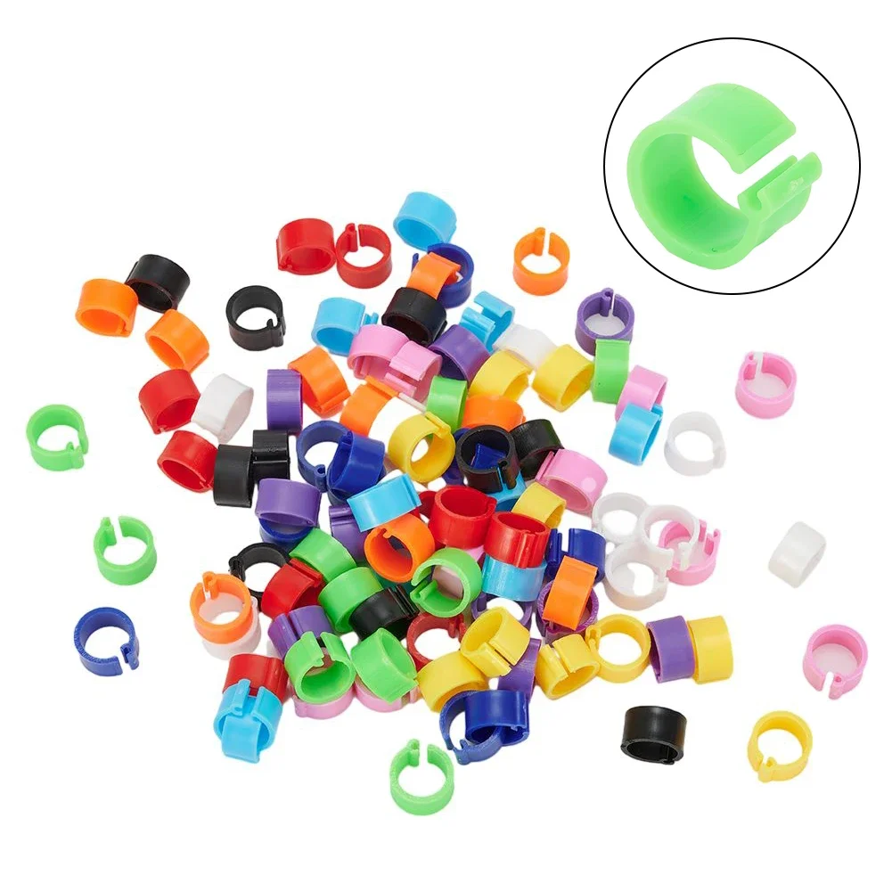 Пластиковый многоразовый набор 7 мм/0 27 дюйма 10 цветов кольца для цыплят птица