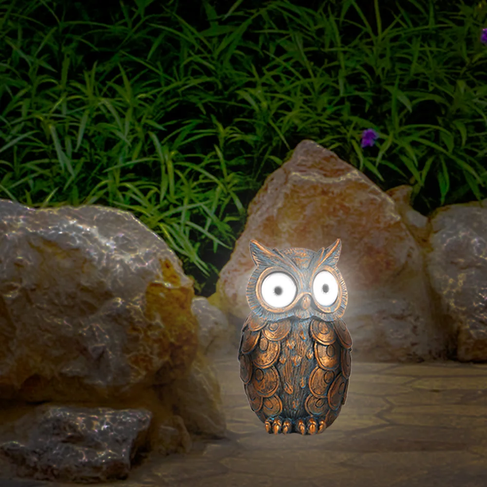 Solar Owl Garden Light Outdoor LED Lawn Lamp For Path IP55 Decoration Waterproof Christmas Lights Pathway Yard Ornament Lighting