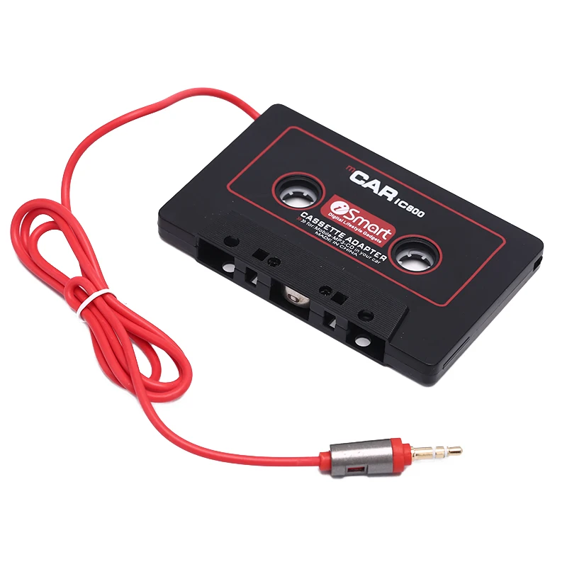 

1PC Audio Cassette Tape Adapter Aux Cable Cord 3.5mm Jack for To MP3 IPod CD Player ABS Plastic 10x6cm 110cm 3.5mmJack Portable