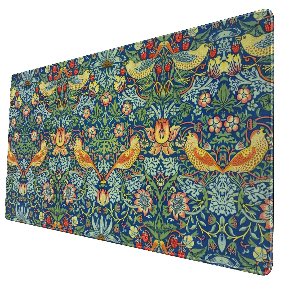 

William Morris Strawberry Thief Laptop Mouse Pad Keyboard Desk Mat Black Printing Mousepad for Gamers