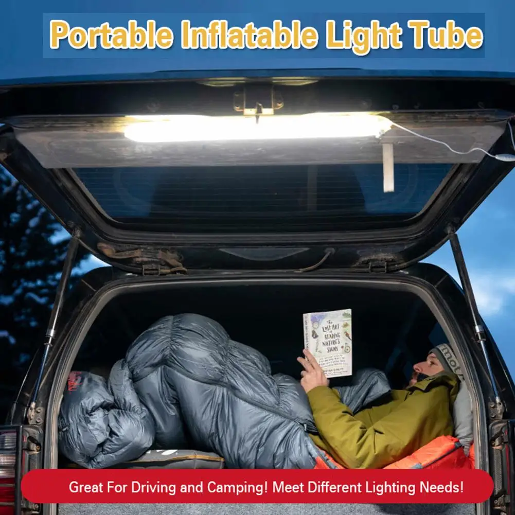Linterna de Camping inflable, luz Led plegable portátil para tienda de campaña, lámparas de carga Usb para viajes al aire libre de emergencia
