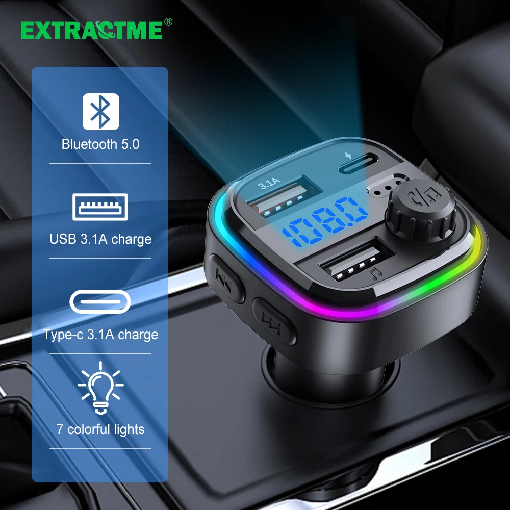 

FM-трансмиттер автомобильный с поддержкой Bluetooth 5,0 и USB Type-C