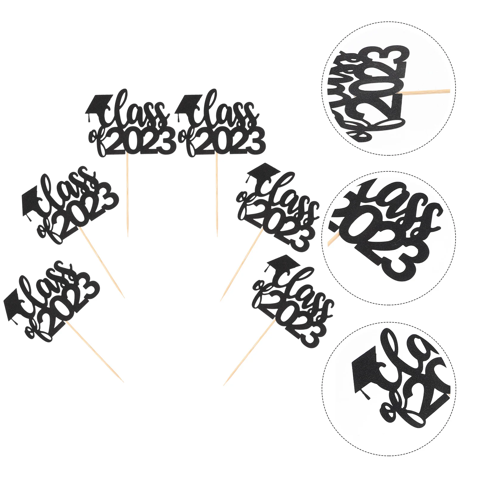 

Graduation Cupcake Picks Toppers Grad Toppercupcakes Congrats Pick Ornaments Cake Decorations Paper Dessert