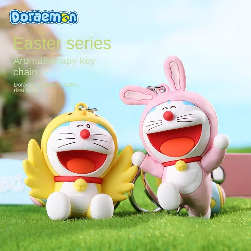 

Doraemon Aromatherapy Keychain Pendant Girl Cute Ornament Easter Three-dimensional Anime Doll Ornament Model Toy Gift