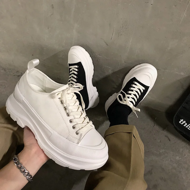 

Chic Men's Canvas Lace Up Casual Sneakers Round Toe Shoes Breathable F8