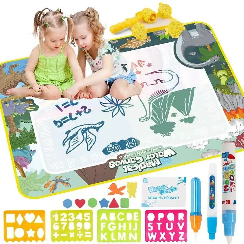 

Coolplay Magic Water Drawing Mat Coloring Doodle Mat with Magic Pens Montessori Toys Painting Board Educational Toys for Kids