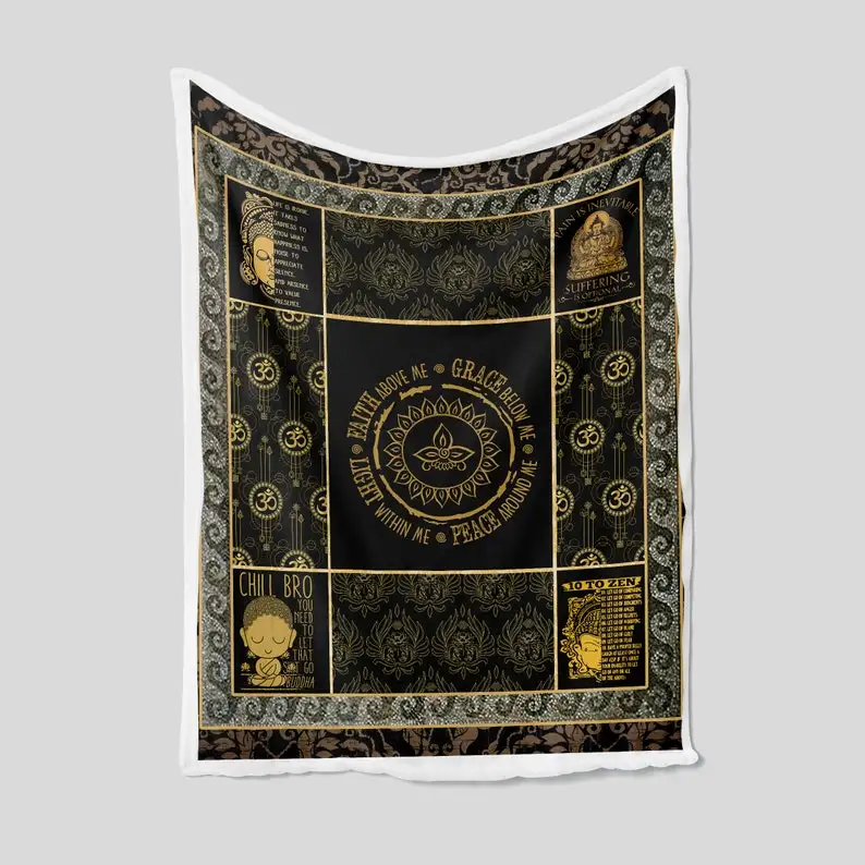 

Buddhism Blanket, Buddha Blanket, Blanket For Prayer, Religion Blanket, Blanket For Gift, Blanket For Christmas, Blanket
