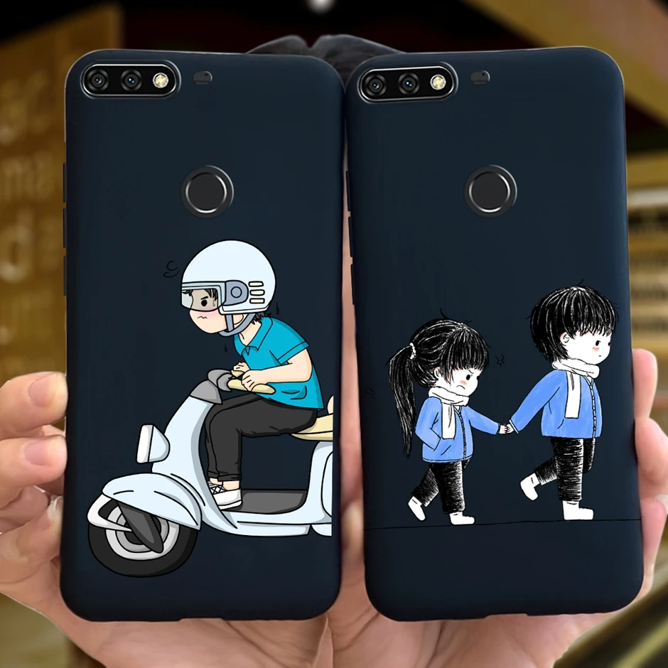 Мультяшный чехол для телефона с красивой девушкой Honor 7C 7 C Мягкая силиконовая