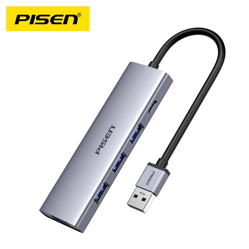 

PISEN USB C HUB USB 3.0 To USB C Deconcentrator 5 Port Multi Splitter For MacBook iPad Pro Laptop Expansion Dock PC Accessories