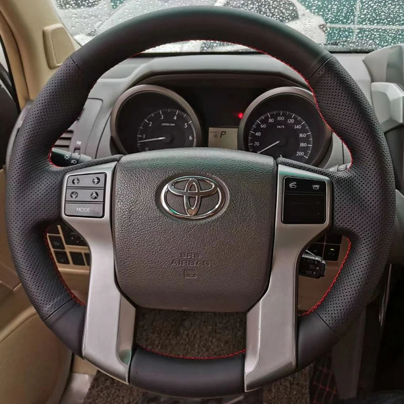 Для Toyota Land Cruiser Prado 2010-2017 прошитая вручную Нескользящая персиковая текстура
