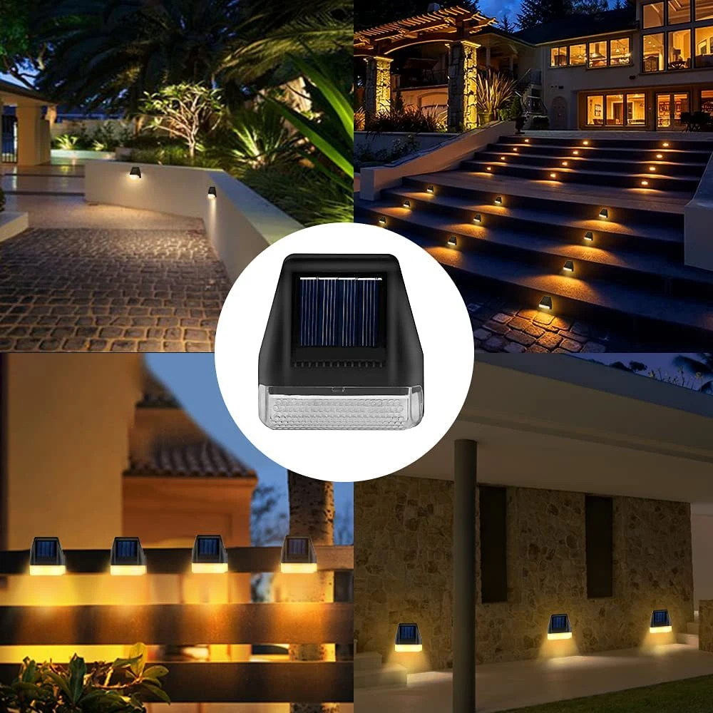 

Solar Wall Lights Outdoor IPX3 Rainproof Garden Decoration Stairs Step Lights Fence LED Wall Lights For Home Outdoor Lighting