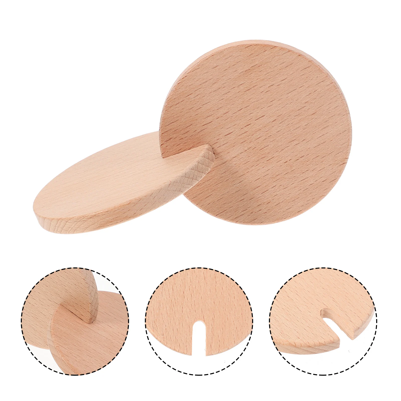 

1 Set Wooden Interlocking Rings Education Hand-eye Coordination Sensory