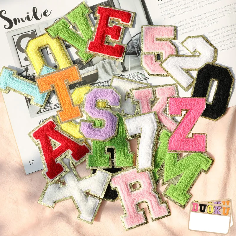 

8 Cm A-Z Letter Felting Ironing Towel English Patches for Bags Embroidery Appliques Personalized Name Diy Craft Accessories