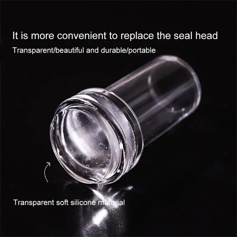 Stempel do paznokci skrobak silikonowa uszczelka przezroczysty uchwyt z pełną penetracją pieczęć francuskie narzędzie stemplowania