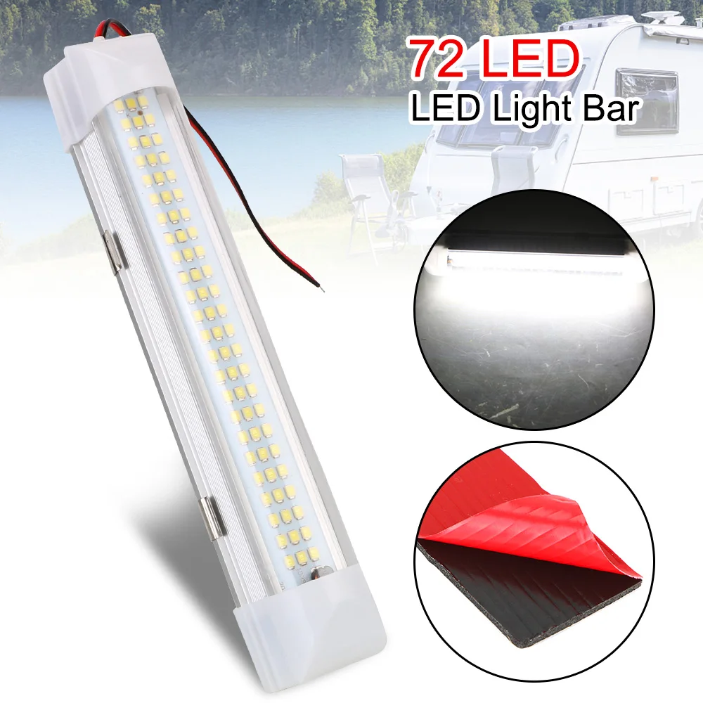 

For Car Truck Trailer Caravan Van Boats 72 LED Interior Light 12-80V Reading Dome Ceiling Lamp For Outdoor Camping Home