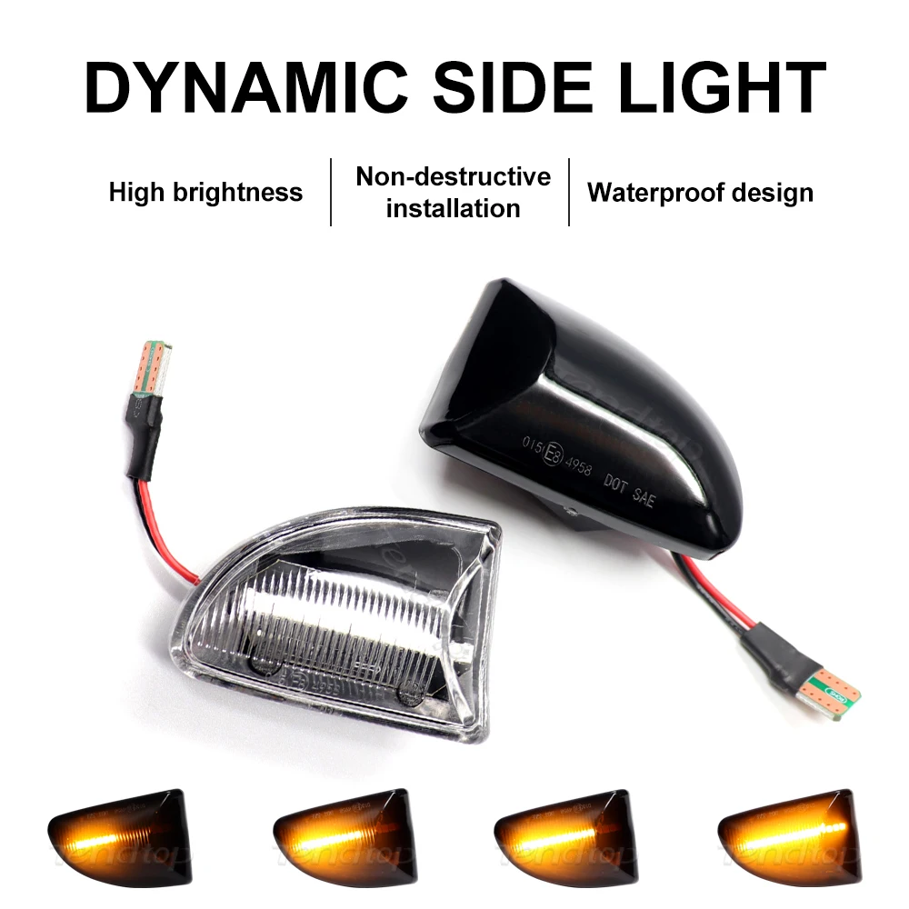 

Для Mercedes Benz Smart Fortwo W451 купе Кабриолет Динамический светодиодный бортовой светильник мигающий сигнал поворота последовательного мигалки ла...