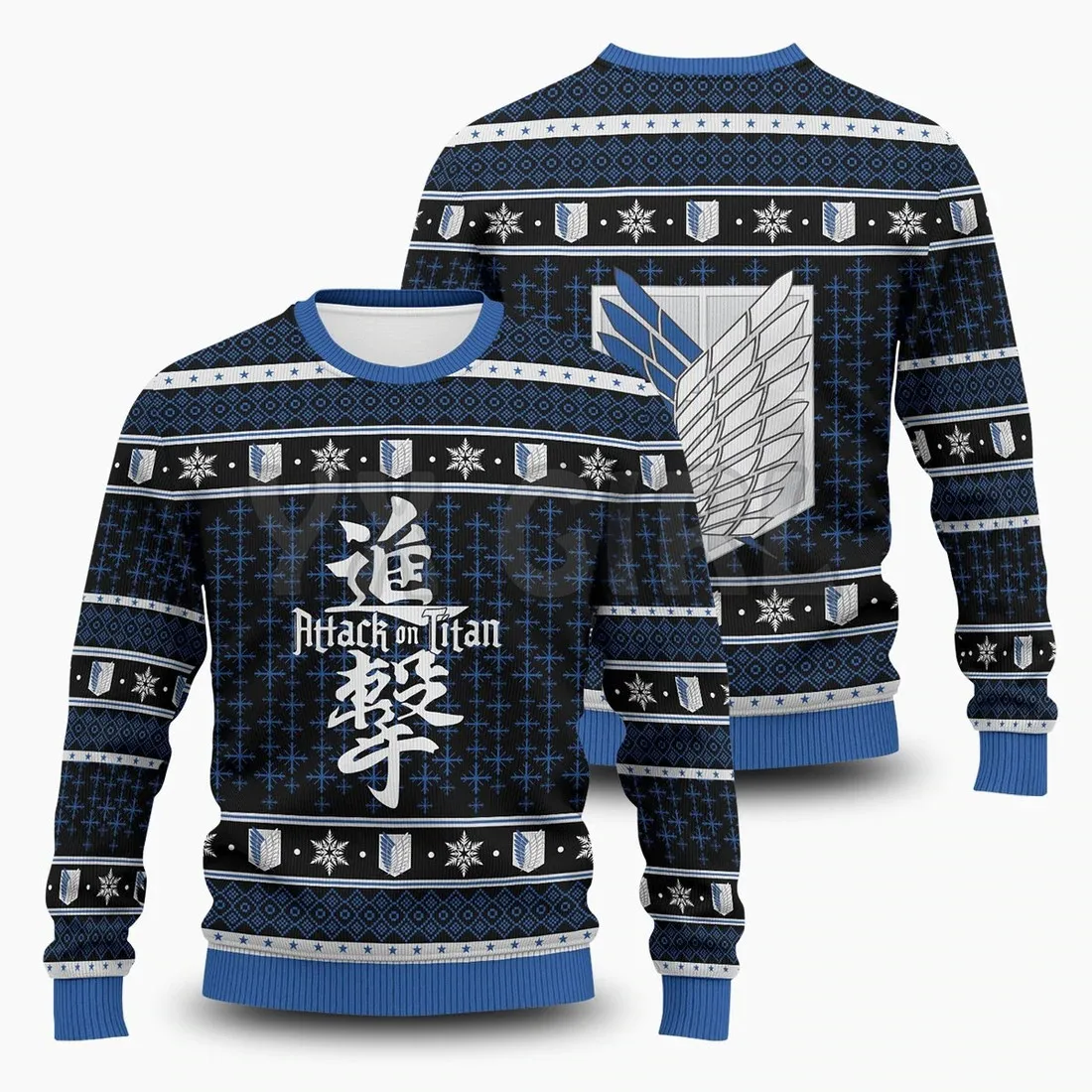

Attack On Titan Christmas 3d Printed Sweatshirts Men For Women Pullovers Unisex Tops