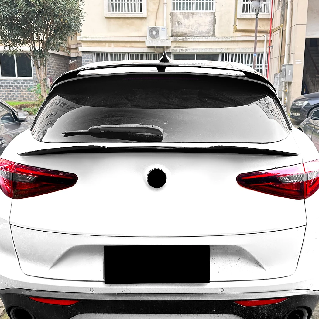 Для Alfa Romeo Stelvio 2017+ автомобильный задний крыши средний спойлер хвостовое крыло