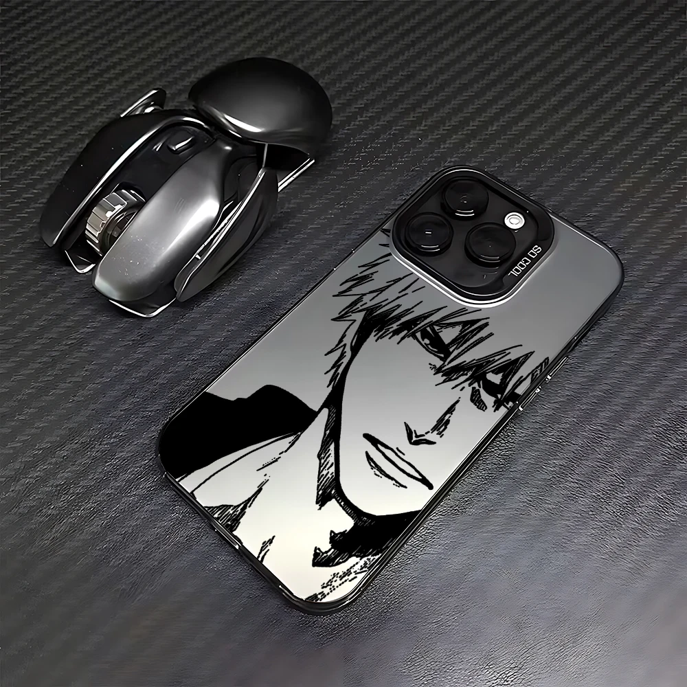 Чехол для телефона BLEACH с аниме iPhone 16 15 14 13 12 11 Pro Max X XR XSMAX 8 7 Plus матовая