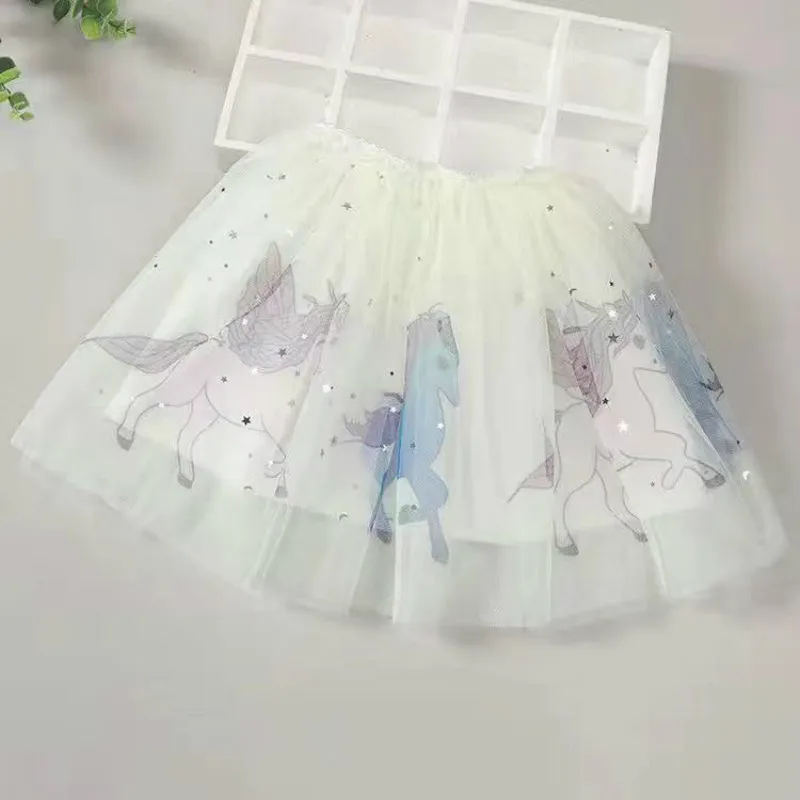 Tutu Skirt Baby Girls Tutu Pettiskirt Cartoon Frozen Anna Elsa Dance Mini Tulle Skirt Birthday Dance Princess Children Clothing images - 6