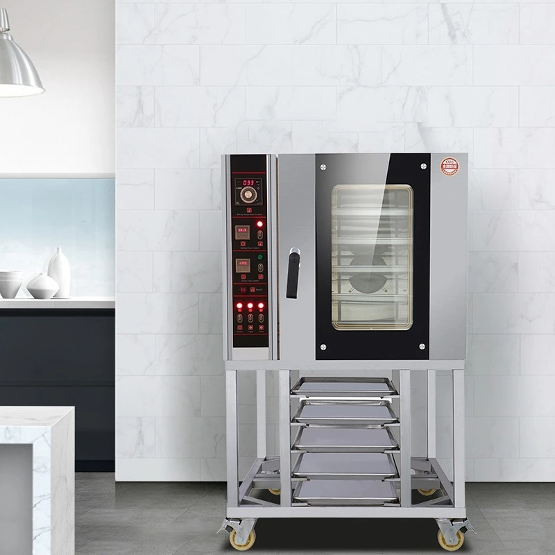 Электрическая коммерческая печь для увлажнения парового распыления