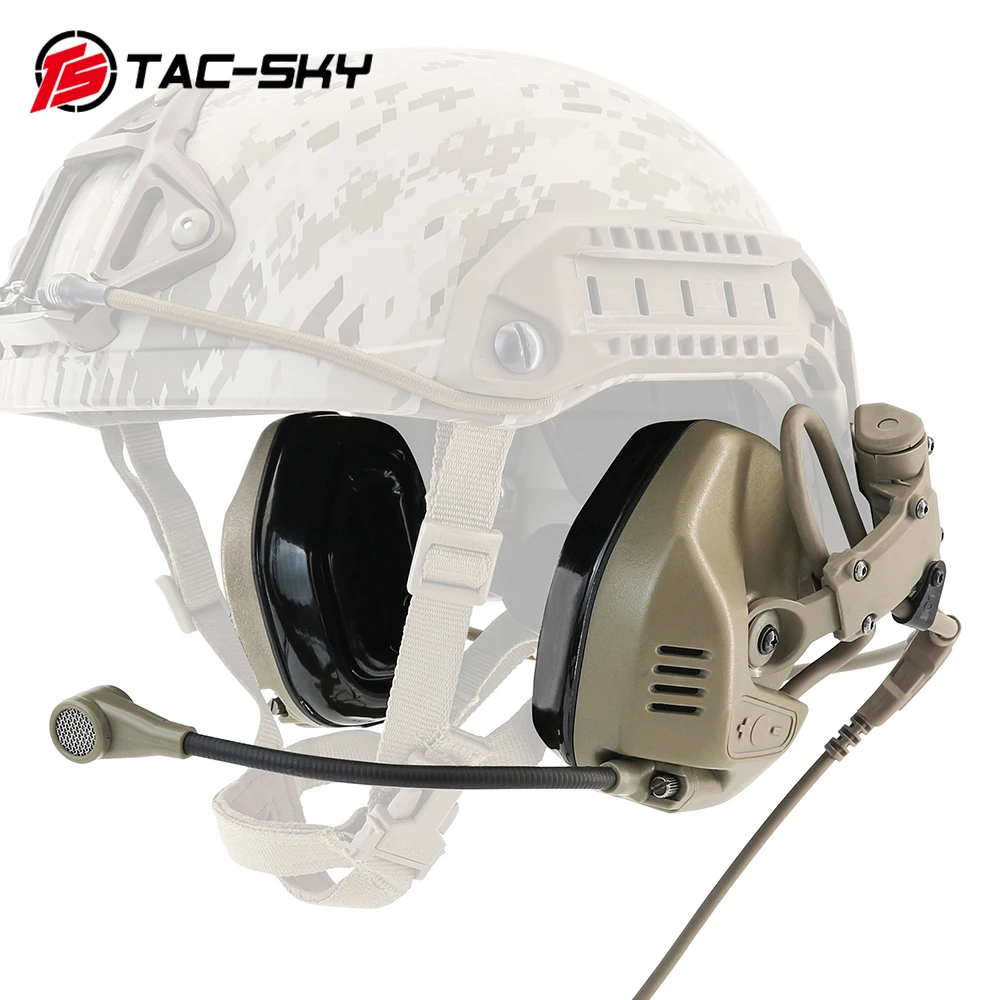 TAC-SKY Tactical Civilian Edition RAC Rail Communication Noise Cancelling Headset, for Fast Helmet Tactical High-Cut Headset