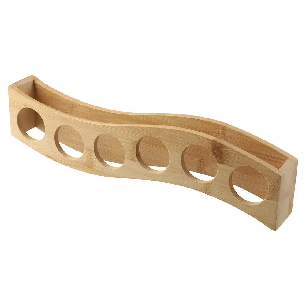 Держатель-подставка для бокалов Прочный бамбуковый поднос с 6 отделениями