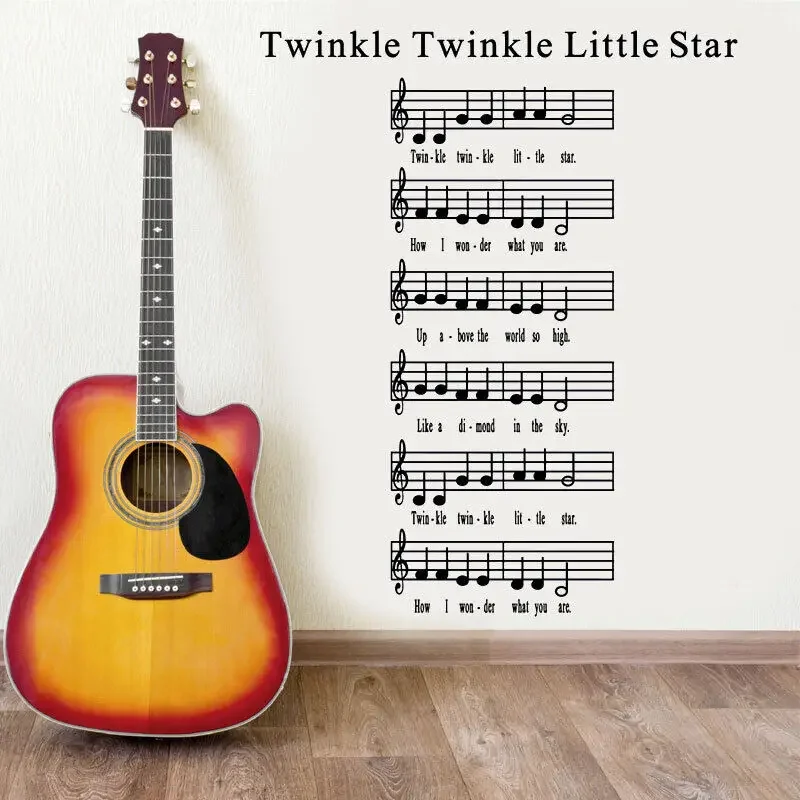 Мерцающая маленькая звезда музыкальный стол настенные наклейки музыкальная