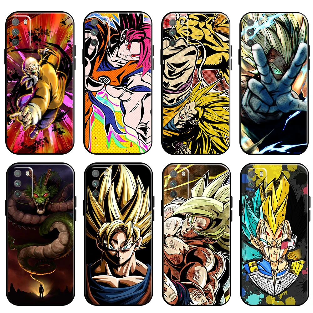 

Japan Anime Dragon Ball Goku For Xiaomi Poco M3 M3 Pro 5G POCO X3 PRO NFC X3 GT Phone Case Back Black Silicone Cover Soft