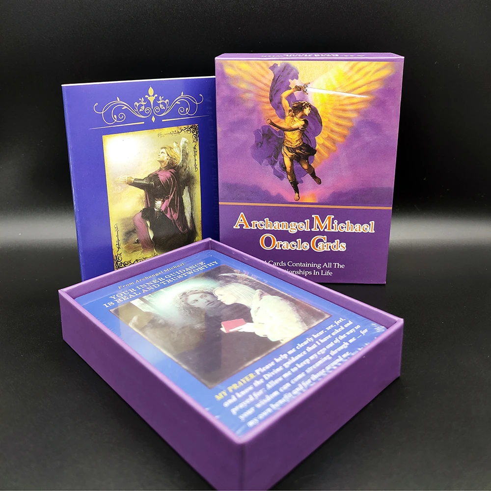 

12CMX8.7CM Archangel Michael Oracle Cards: A 44-Card Deck and Guidebook