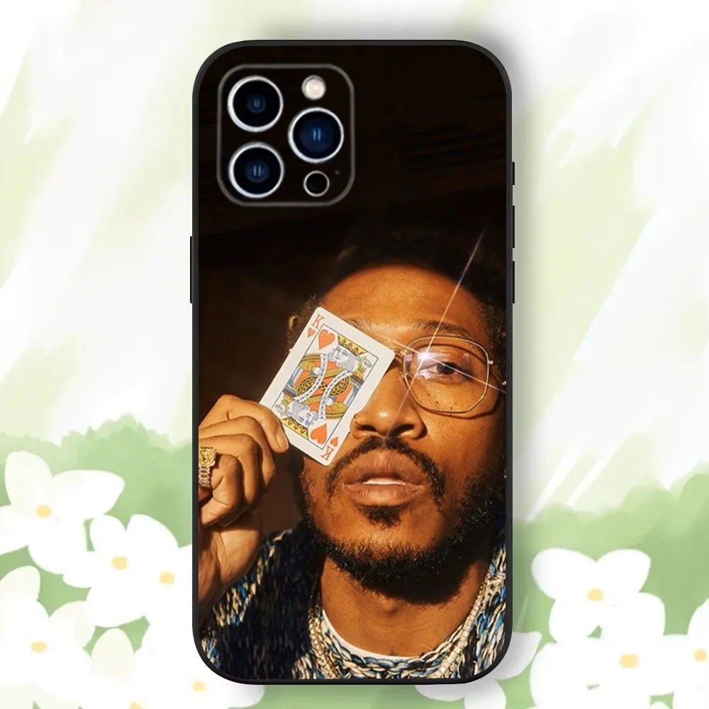 F-Future H-Hendrix Phone Case For iPhone 16 15 14 13 12 11 Plus Pro Max XS X XR SE Mini 8 7，Soft Silicone Black Cover