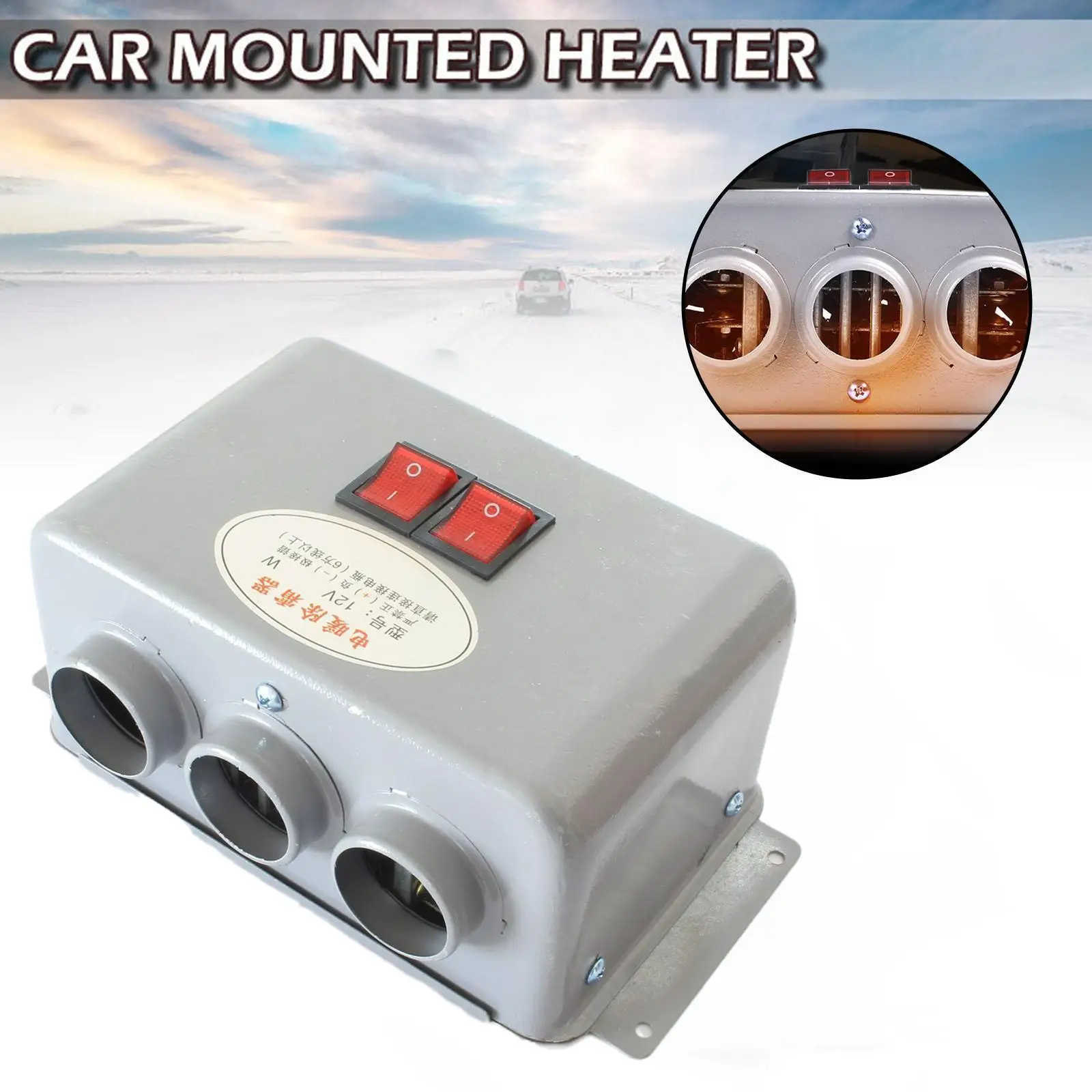 

800w 12v 24v Car Heater Electric Cooling Heating Fan Defogging Boat Dryer Defroster Windshield Electric Trucks Demister Por L2c7