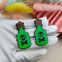 10pcslot 19x43mm resin skull shape charms for jewelry making pendants necklaces cute earrings diy handmade accessories